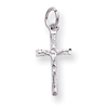 14K White Gold Crucifix Pendant