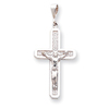 14K White Gold Crucifix Pendant