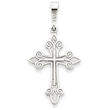 14K  White Gold Cross Pendant