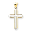 14K Two-Tone Gold Cross Pendant