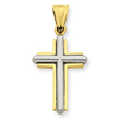 14K Two-Tone Gold Cross Pendant