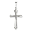 14K White Gold Passion Cross Pendant
