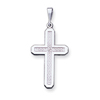 14K White Gold Cross Pendant