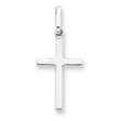 14K White Gold Hollow Cross Pendant