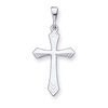14K White Gold Passion Cross Pendant
