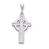 14K White Gold Celtic Cross Charm
