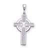 14K White Gold Celtic Cross Charm