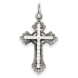 14K White Gold Cross Charm