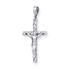 14K White Gold Crucifix Charm