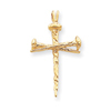14K Gold Polished Cross Charm
