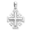 14K White Gold Jerusalem Cross Pendant