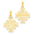 14K Gold Jerusalem Cross Pendant