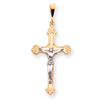 14K Two-Tone Gold Crucifix Pendant