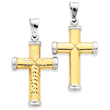 14K Two-Tone Gold & Rhodium Reversible Cross