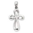 14K White Gold Cross Pendant