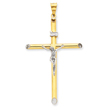 14K Two-Tone Gold & Rhodium INRI Crucifix Pendant