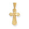 14K Gold  Passion Cross Pendant
