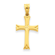 14K Gold Satin Cross Charm