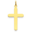 14K Gold Polished Cross Pendant