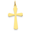 14K Gold Engraveable Cross Charm