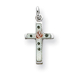Sterling Silver Enameled Cross