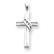 14K  White Gold A Diamond Cross Pendant