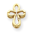 14K Gold  Diamond Cross Pendant
