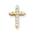 14K Gold  Diamond Cross Pendant