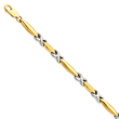 14K Two-Tone Gold Polished Fancy Link Bracelet