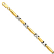 14K Two-Tone Gold Polished Fancy Link Bracelet