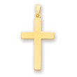 14K Gold Polished Cross Pendant