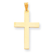 14K Gold Polished Cross Pendant