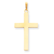 14K Gold Polished Cross Pendant