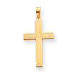 14k Gold Solid Cross Pendant