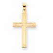 14k Gold Solid Cross Pendant