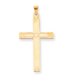 14k Gold Solid Cross Pendant
