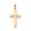 14k Gold Solid Cross Pendant