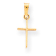 14K Gold Polished Cross Pendant
