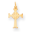 14K Gold Celtic Cross Charm