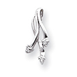 14K White Gold  Diamond Pendant