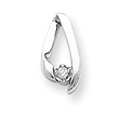 14K White Gold Diamond Chain Slide