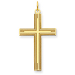 14K Gold Laser Designed Cross Pendant