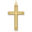 14K Gold Laser Designed Cross Pendant