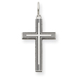 14K White Gold Laser Designed Cross Pendant