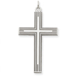 14K White Gold Laser Designed Cross Pendant