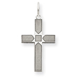 14K White Gold Laser Designed Cross Pendant