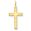 14K Gold Laser Designed Cross Charm