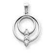 14K White Gold Diamond Pendant