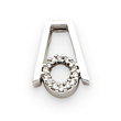 14K White Gold Abstract Diamond Circle Pendant