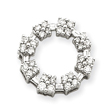 14K White Gold Diamond Circle Pendant